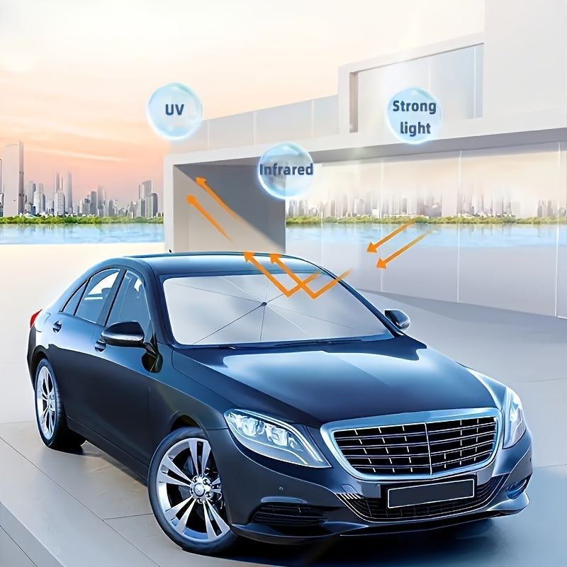 Heat-insulating Sunshade Heat-insulating Sunshade | Automobile Front Windshield Sun-proof Shading Curtain Equipped With Small Car Cover Umbrella